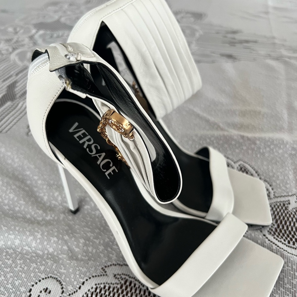 Versace White and Gold Women's Heels